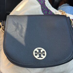 Tory Burch Black Crossbody Bag with Gold Accents- Like New Condition